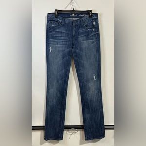 7‎ for all mankind Women’s Straight Leg Jeans Size 30 Length 34”